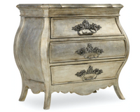 Dulce Three-Drawer Bombe Shaped Nightstand