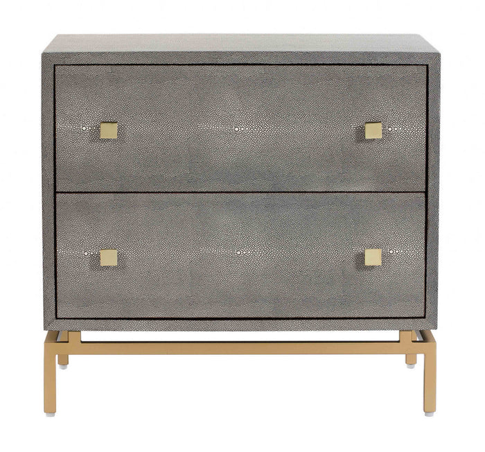 Donatella Shagreen  Textured Nightstand - Luxury Living Collection