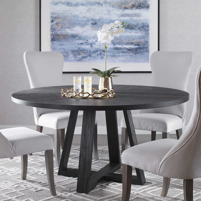 Carran Charcoal Black Dining Table