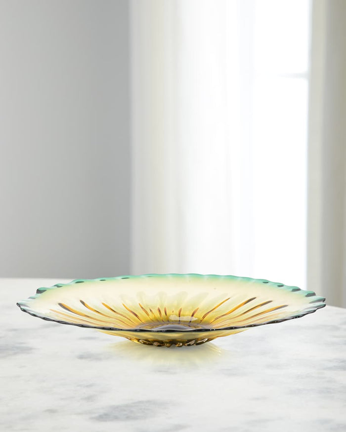 Zoya Eye of the Tiger Handblown Glass Bowl - Luxury Living Collection