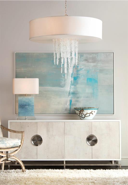 Mariana Beluga White Four-Door Credenza - Luxury Living Collection