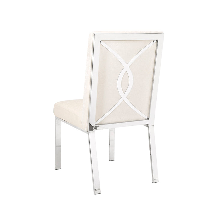 Amabilia Ivory Fabric Dining Chair