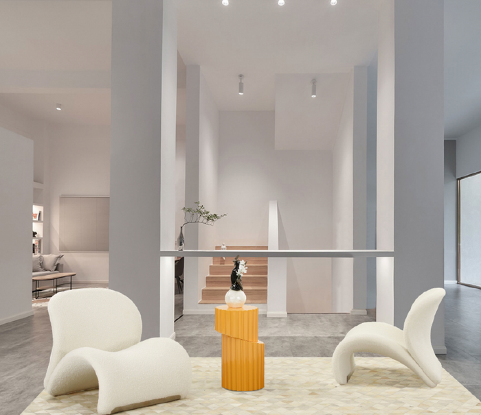 Rondo Modern White Accent Chair