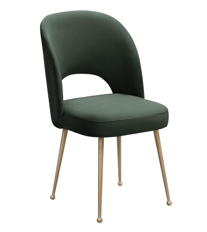 Giada Forest Green Velvet Chair - Luxury Living Collection