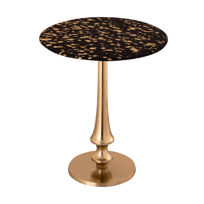 Federica Gold Goathide Side Table - Luxury Living Collection