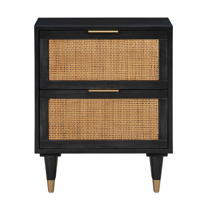 Garnet Noir Nightstand - Luxury Living Collection