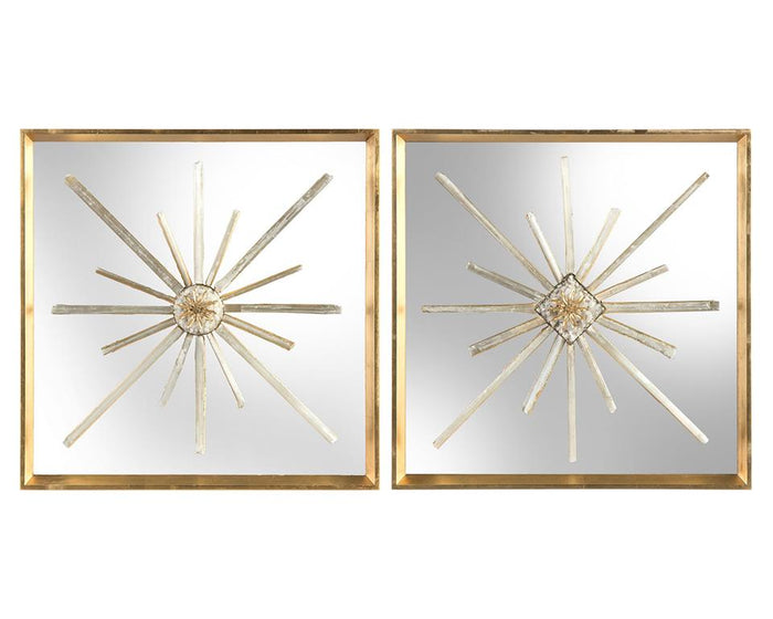 Thora Star-Crossed Circle and Diamond Mirrors (Set of 2)- Luxury Living Collection