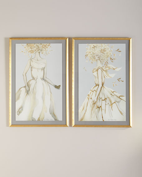 Cosmopolitan Golden Glow Paintings (2 Styles Available) - Luxury Living Collection