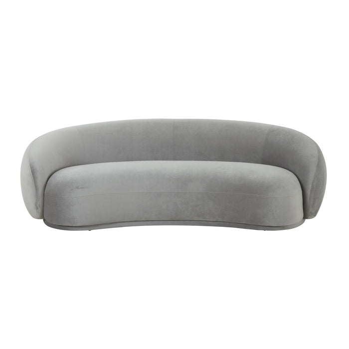 Coty Light Grey Velvet Sofa - Luxury Living Collection