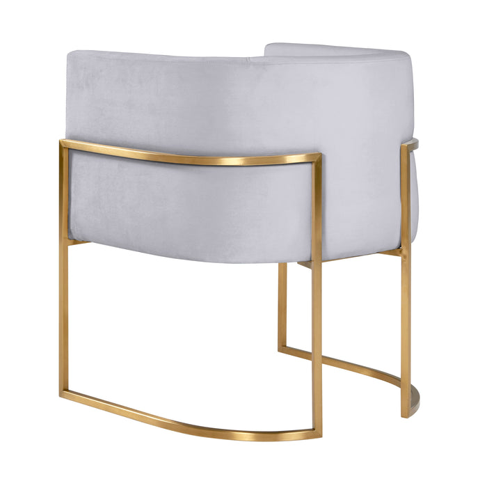 Jules Grey Velvet With Gold Frame Chair - Luxury Living Collection