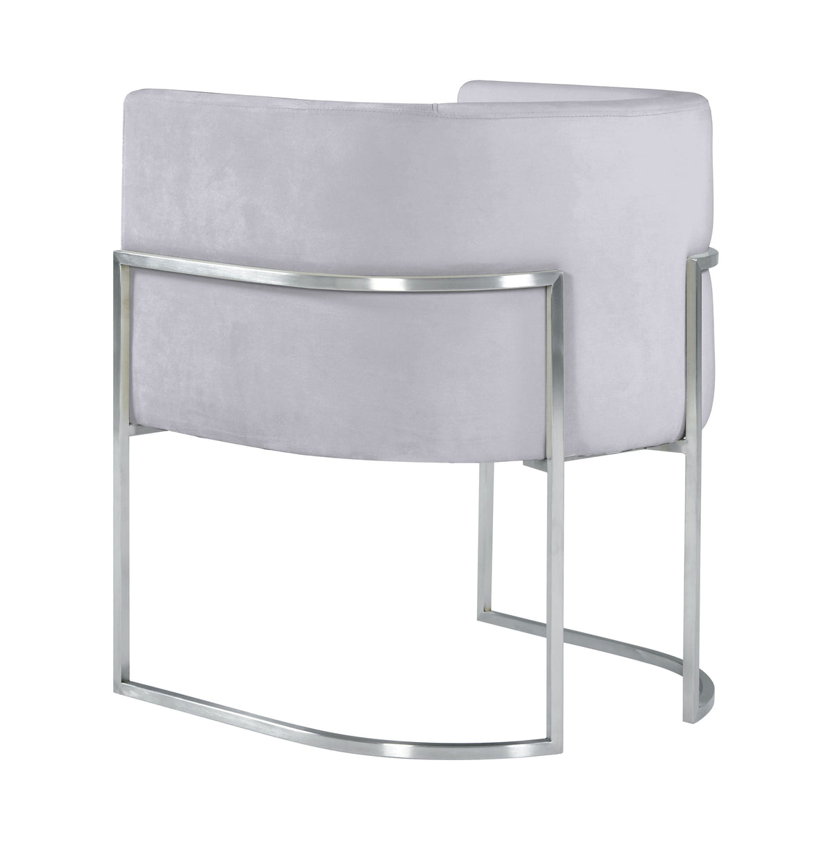 Jules Grey Velvet With Silver Frame Chair - Luxury Living Collection
