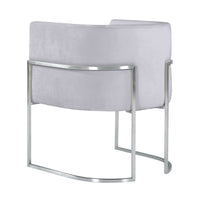 Jules Grey Velvet With Silver Frame Chair - Luxury Living Collection
