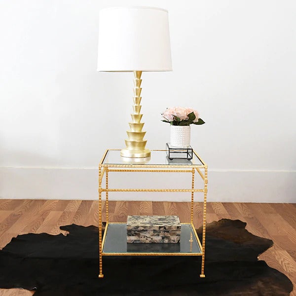 Gideon Gold Leaf End Table