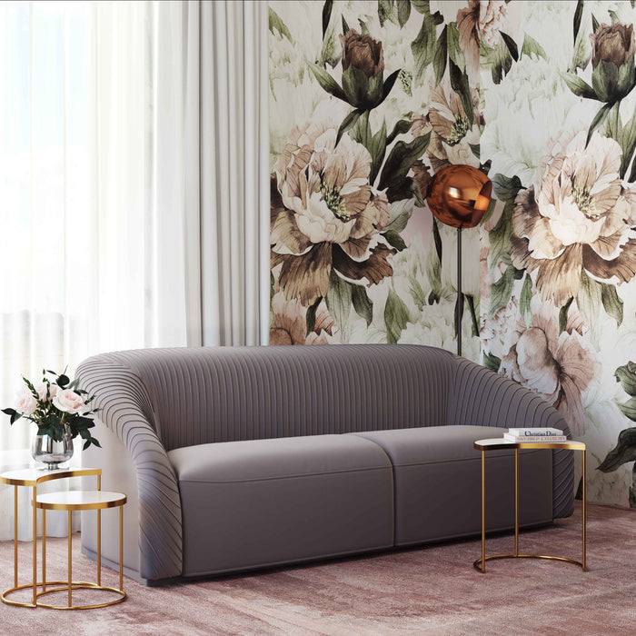 Gigi Grey Velvet Sofa - Luxury Living Collection