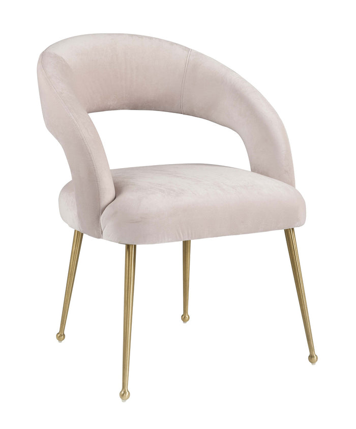 Modena Blush Velvet Dining Chair - Luxury Living Collection