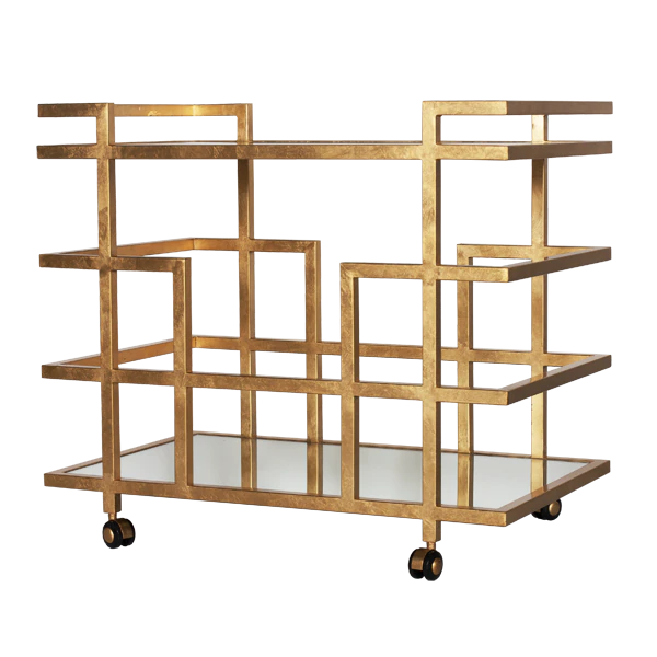 Holland Gold Leaf Bar Cart