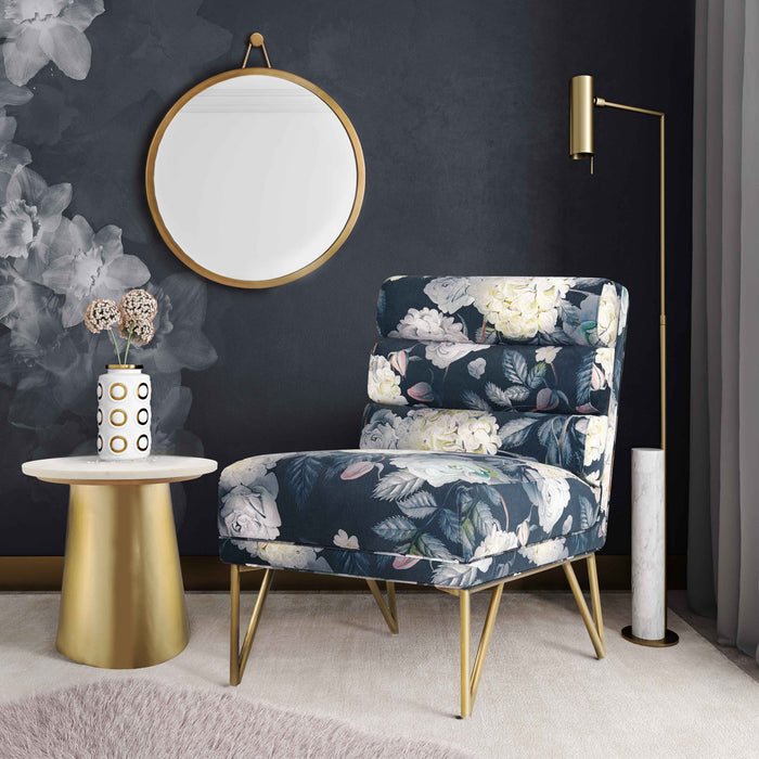 Iris Floral Velvet Chair - Luxury Living Collection