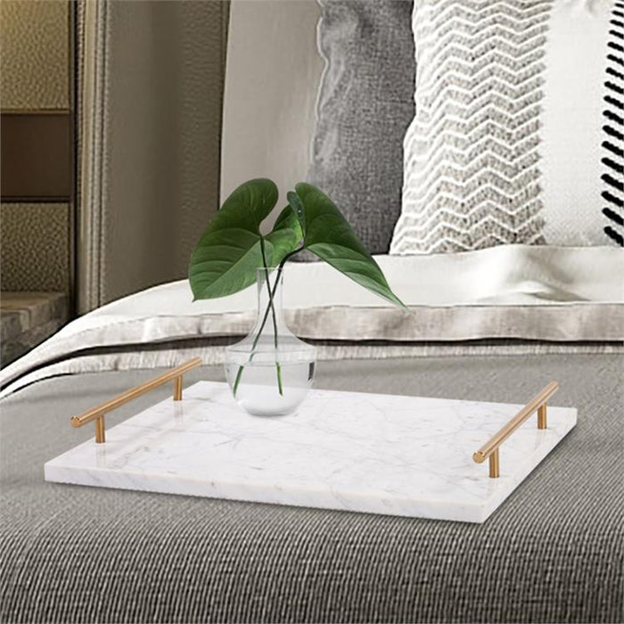 Irene White Marble Tray