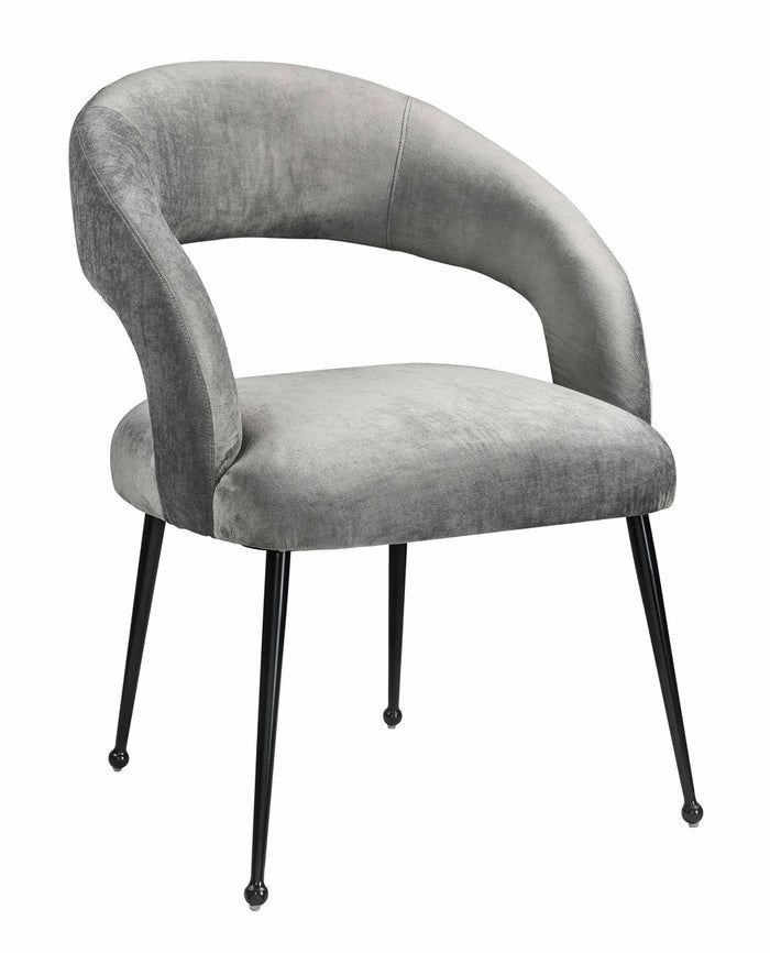 Modena Light Grey Velvet Dining Chair - Luxury Living Collection