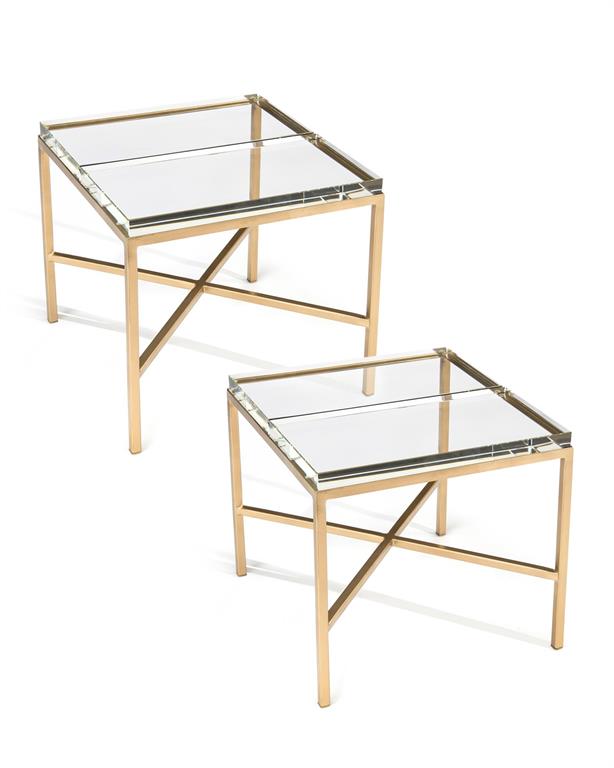 Miana Double-Glass Block Bunching Table - Luxury Living Collection