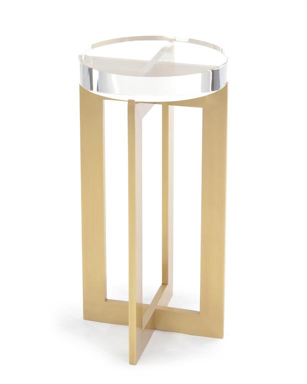Linnea Brass and Crystal Martini Table - Luxury Living Collection