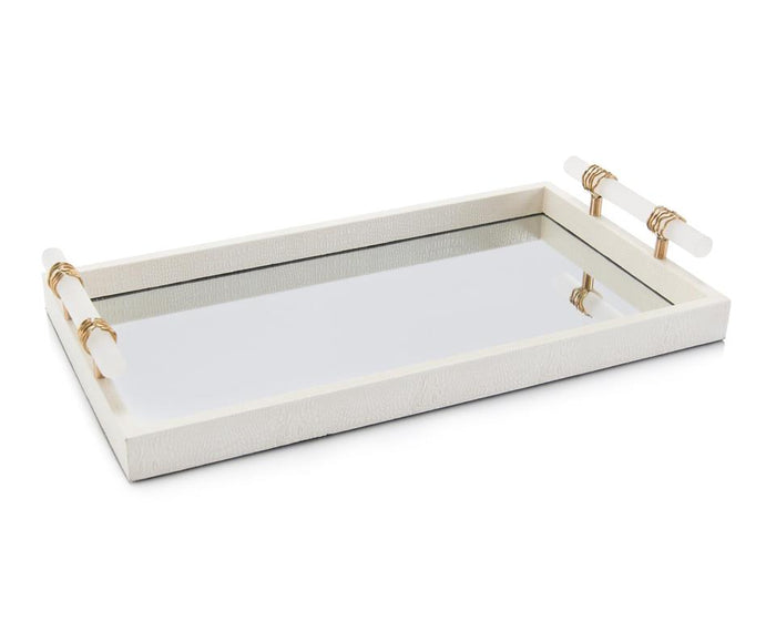 Alannis Tray with Alabaster Handles - Luxury Living Collection