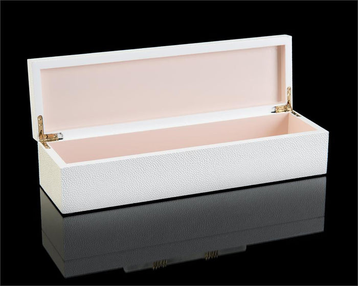 Nicola White Box with Alabaster Handle - Luxury Living Collection