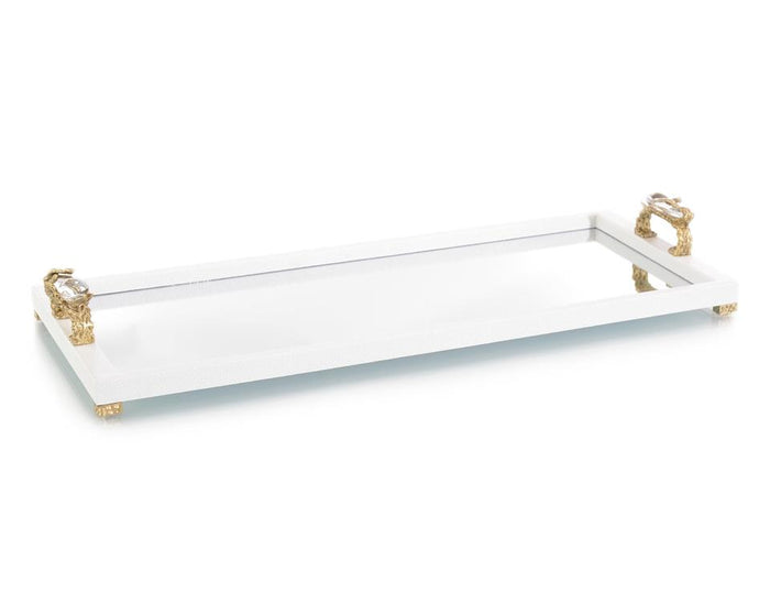 Elliana White Crystal in Organic Tray - Luxury Living Collection