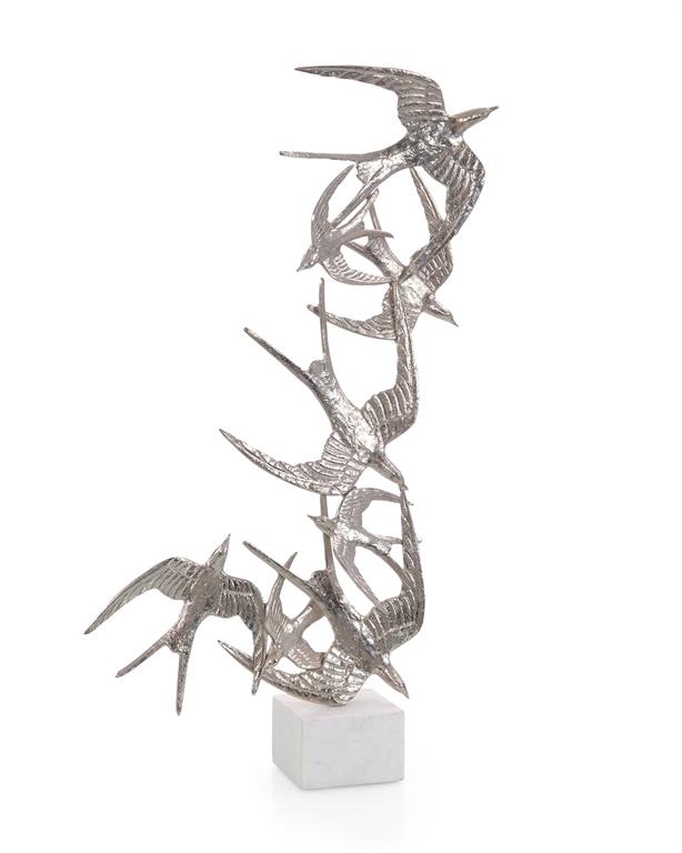 Talulah Swallows in Flight in Nickel - Luxury Living Collection
