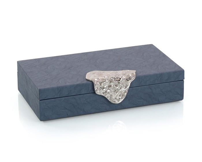 Ursa Gypsy Blue Leather Boxes - Luxury Living Collection
