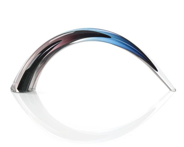 Zera Handblown Grey, Violet, and Dark Blue Sculptures - Luxury Living Collection