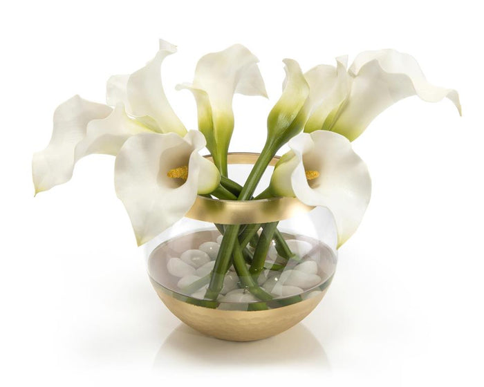Nereida Golden Callas in Bowl - Luxury Living Collection