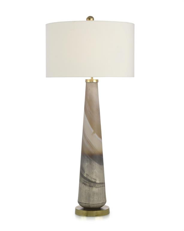 Phoena Furling Cream and Caramel Buffet Lamp - Luxury Living Collectio