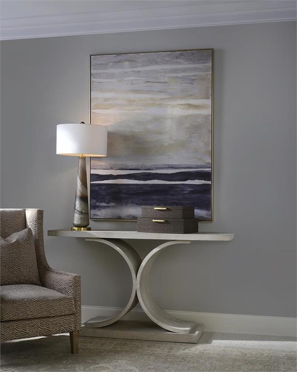 Phoena Furling Cream and Caramel Buffet Lamp - Luxury Living Collectio