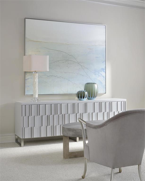 Veha White Calcite and Quartz Table Lamp - Luxury Living Collection