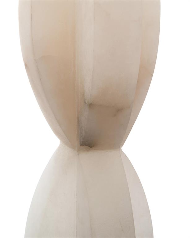 Ulrica Crisscross Stacked Alabaster Floor Lamp - Luxury Living Collection