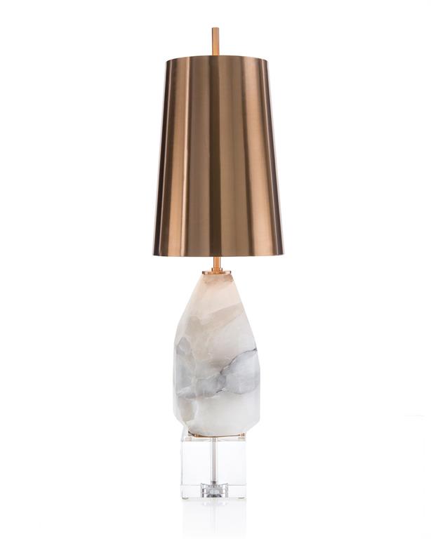 Philomena Multifaceted Alabaster Lamp - Luxury Living Collection