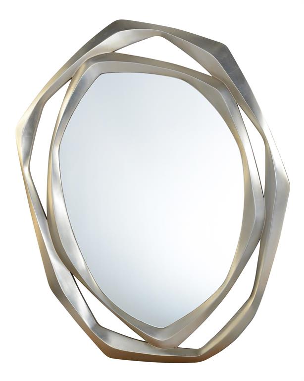 Waterfall Champagne Silver Mirror - Luxury Living Collection