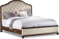 Joelle Upholstered Bed With Wood Rails