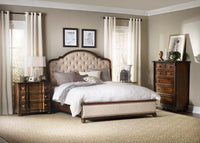 Joelle Upholstered Bed With Wood Rails