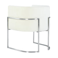 Jules Cream Velvet With Silver Frame Chair - Luxury Living Collection