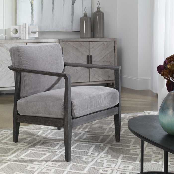 Palerma Steel Gray Accent Chair