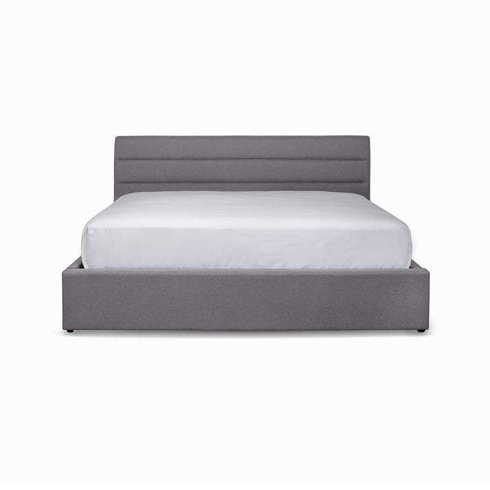 Pami Greige Storage Bed