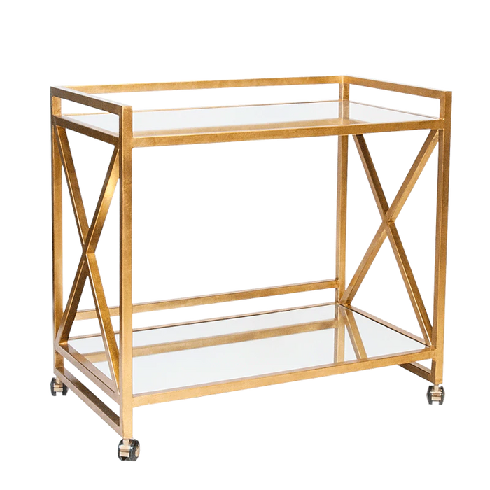 Kellan Gold Leaf Bar Cart
