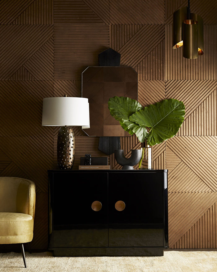 Kolt High Gloss Black Lacquer Cabinet