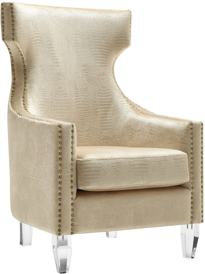 Kendall Gold Velvet Wing Chair - Luxury Living Collection