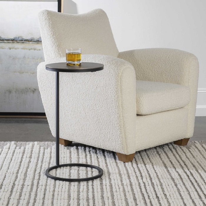 Palerma Antique Nickel Accent Table