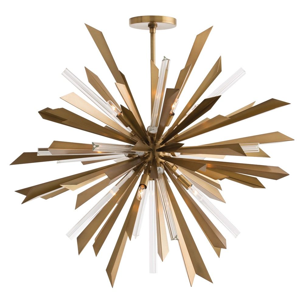Ivana Antique Brass Chandelier
