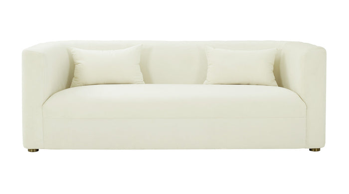 Laurent 84" Cream Velvet Sofa - Luxury Living Collection