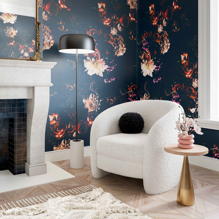 Machla White Faux Shearling Armchair - Luxury Living Collection